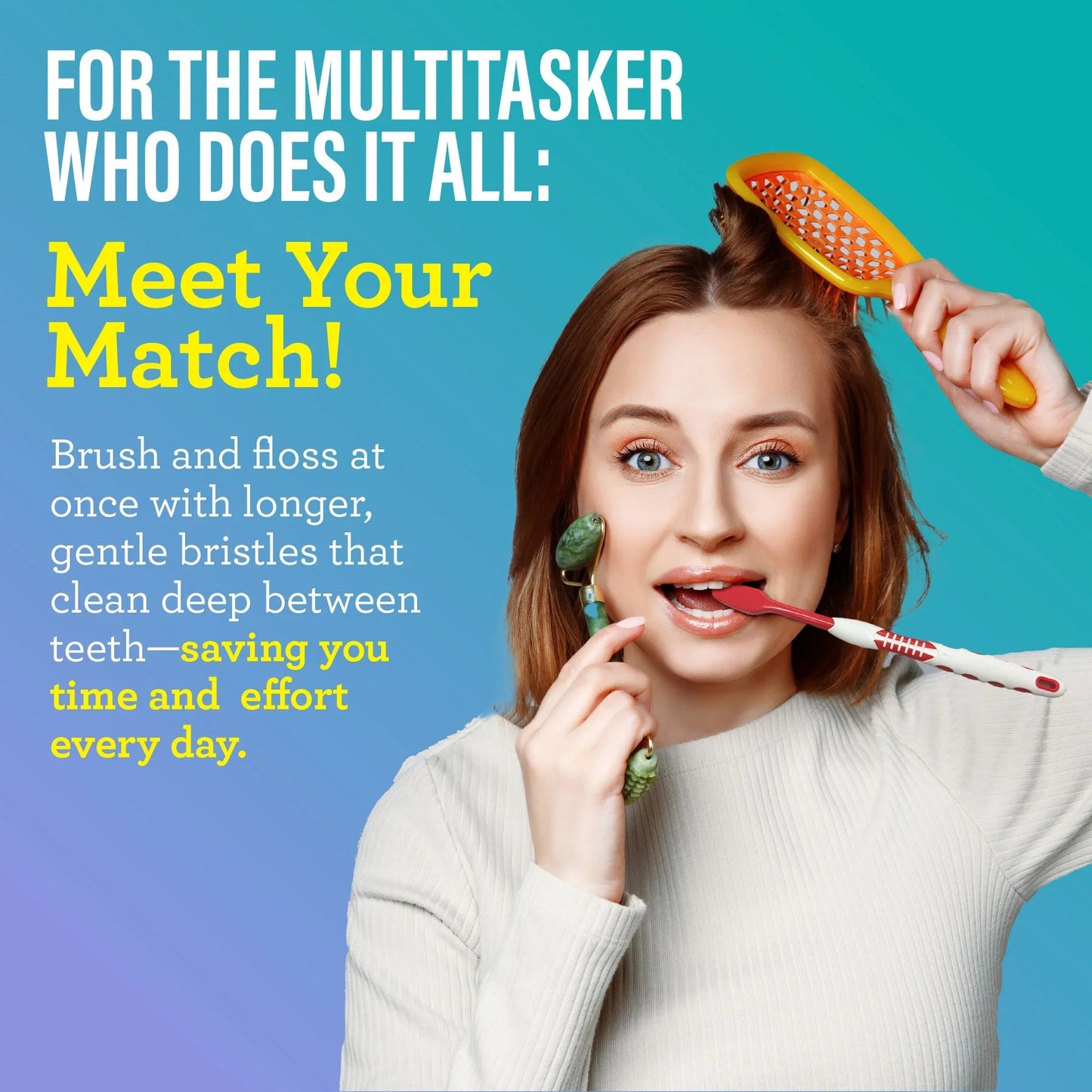 Floss Fusion Toothbrushes ( 2 Pack)