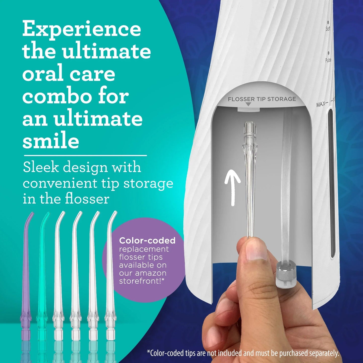 Lion & Lamb 2.0 Portable Sonic Toothbrush & Water Flosser - White