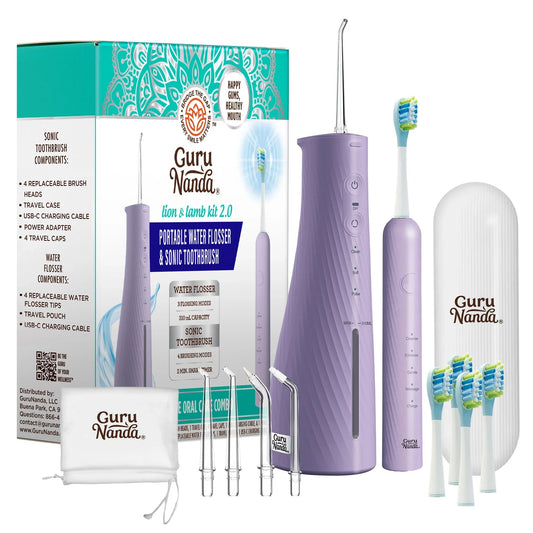Lion & Lamb 2.0 Portable Sonic Toothbrush & Water Flosser - Lavender