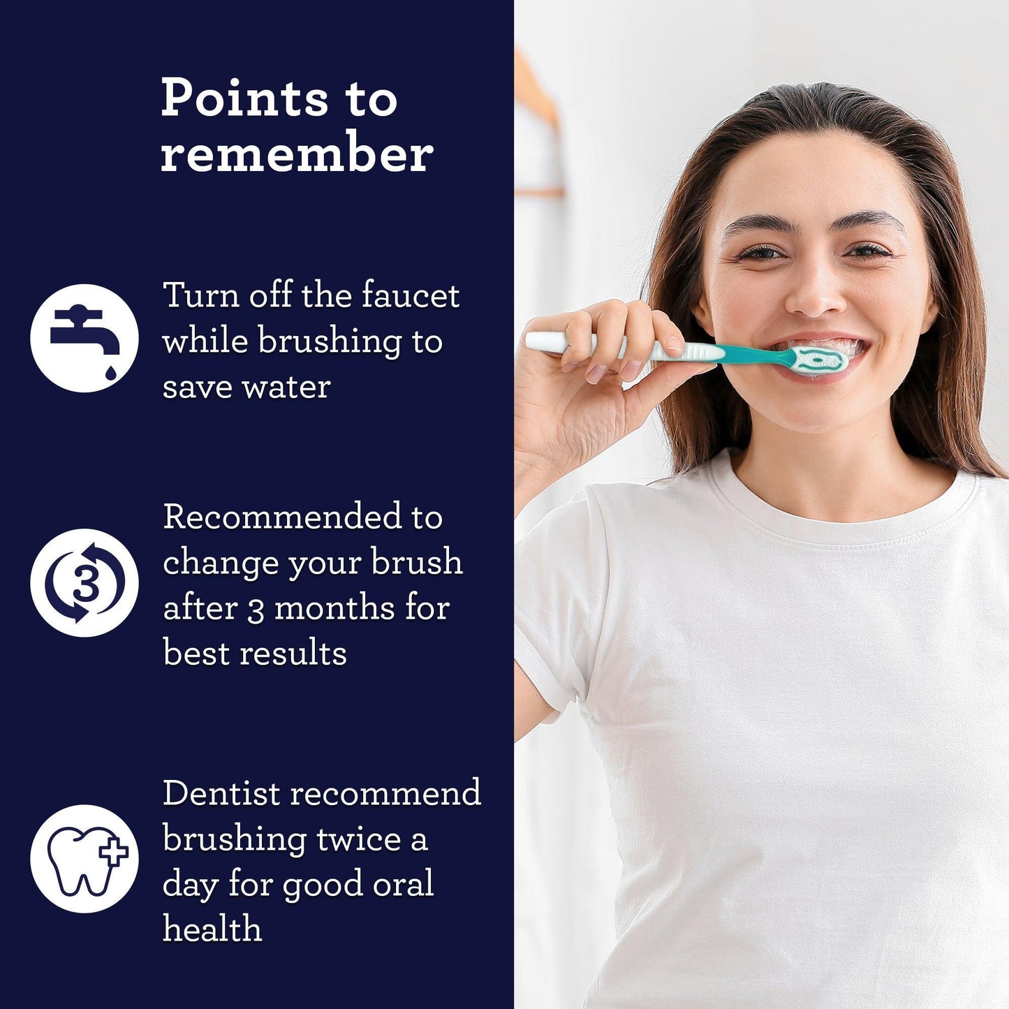Multi-Action Toothbrush with Tongue Cleaner - Pack of 8